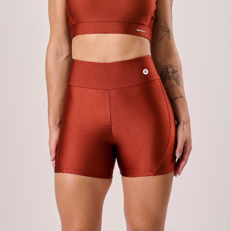 Short com Recorte Telha