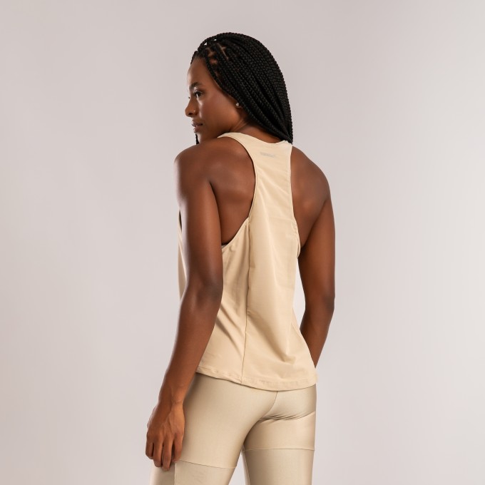 Regata Bege com Detalhe Tule