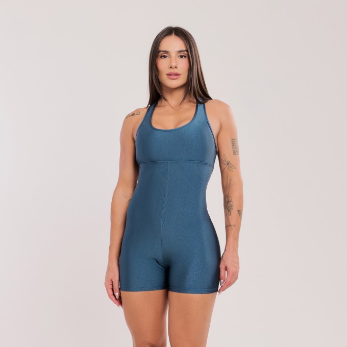 Macaquinho Nadador Azul Porcelana