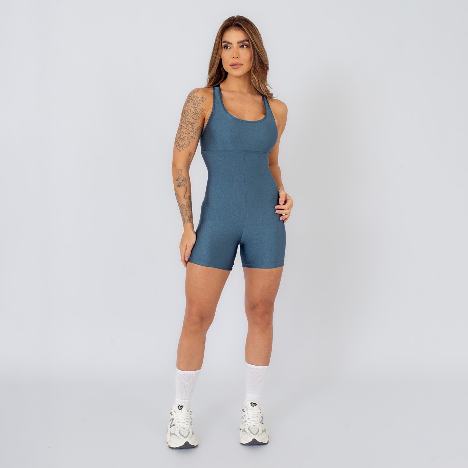 Macaquinho Nadador Azul Porcelana