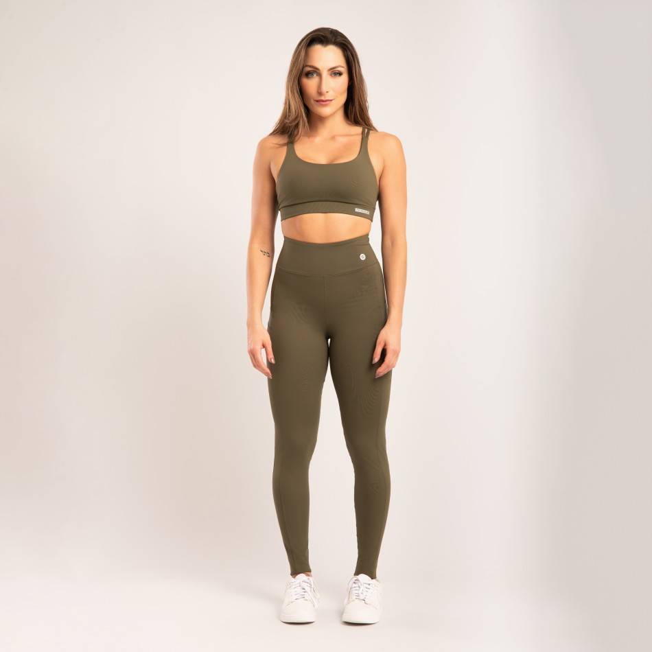 Top Verde Oliva Com Alças Duplas - Água e Luz