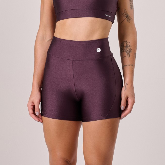 Short com Recorte Roxo Uva