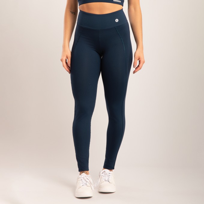 Calça legging Azul Marinho com Pesponto