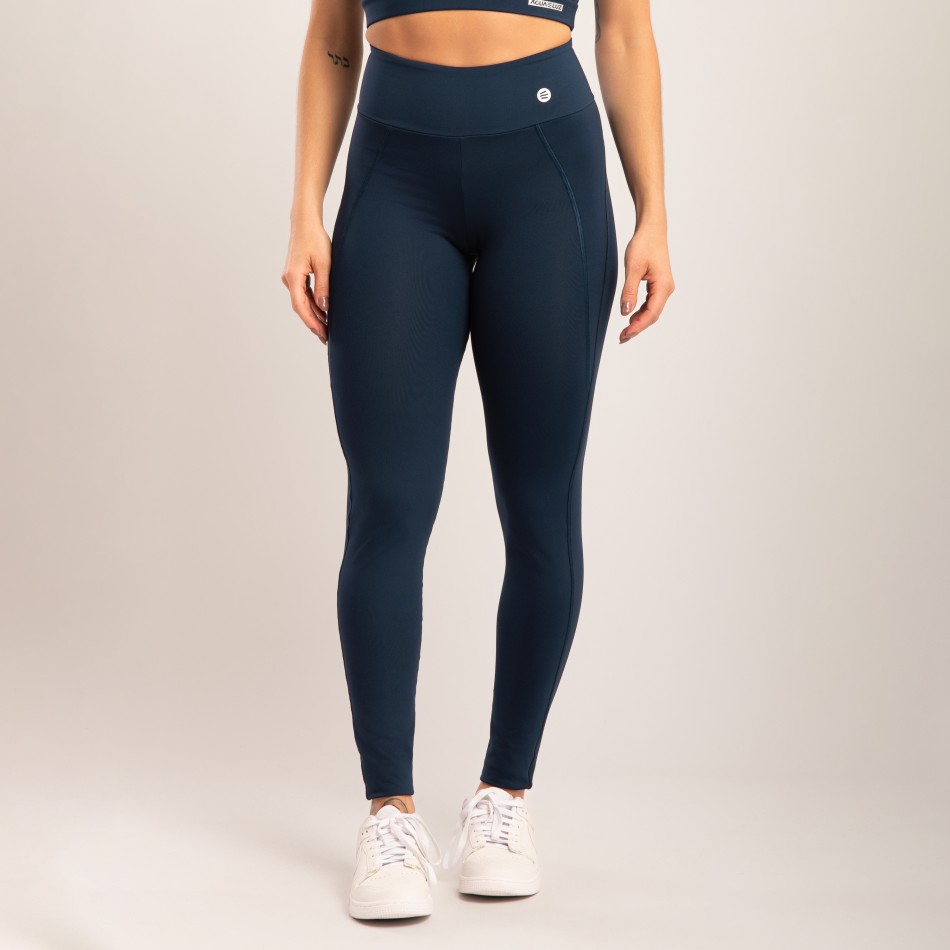 Calça legging Azul Marinho com Pesponto