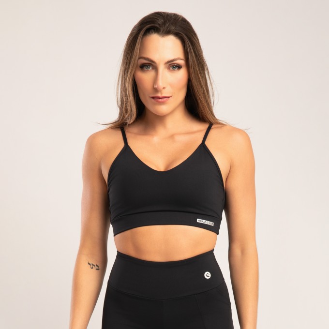 Top Preto com Alças Reguláveis