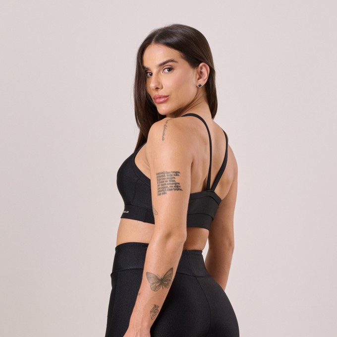 Top Alça Média Preto