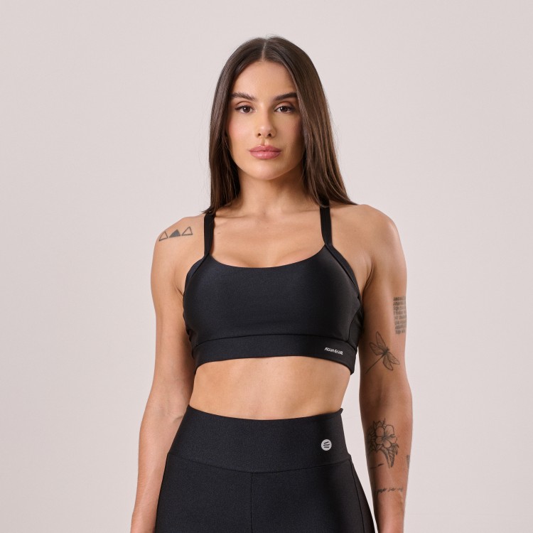 Top Alça Média Preto