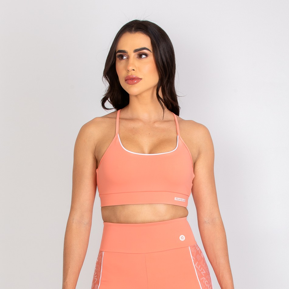 Top Nadador Pêssego com Tela Personalizada