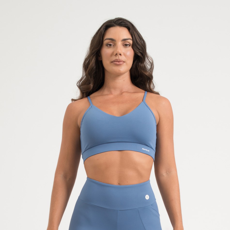 Top Azul Sereno com Alças Reguláveis