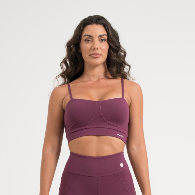 Top Camiseta Uva com Detalhe Pespontado