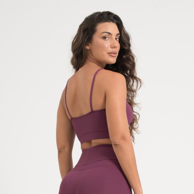 Top Camiseta Uva com Detalhe Pespontado