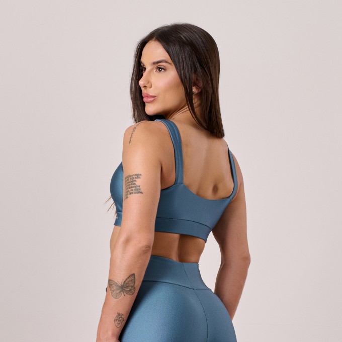 Top Sustentação Azul Porcelana