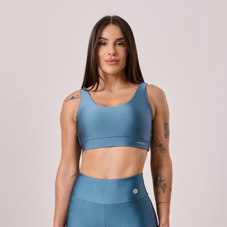 Top Sustentação Azul Porcelana