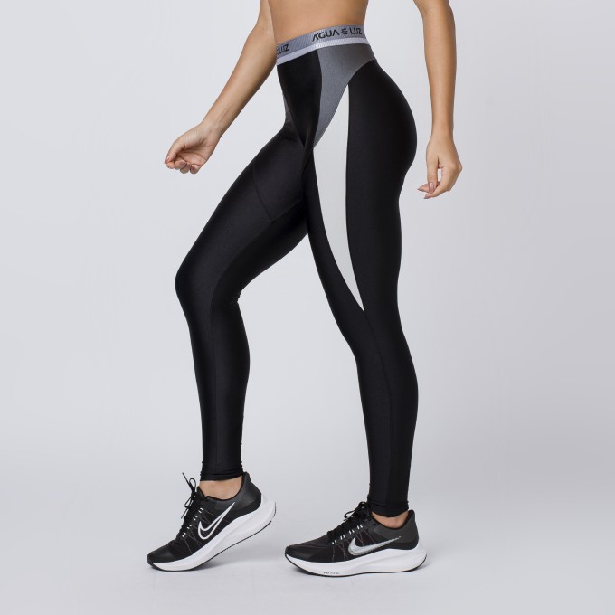 Calça legging Preta com Elástico Personalizado