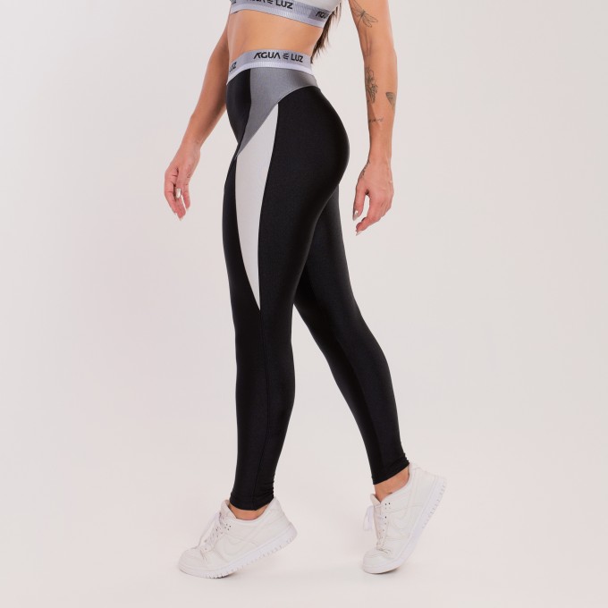 Calça legging Preta com Elástico Personalizado