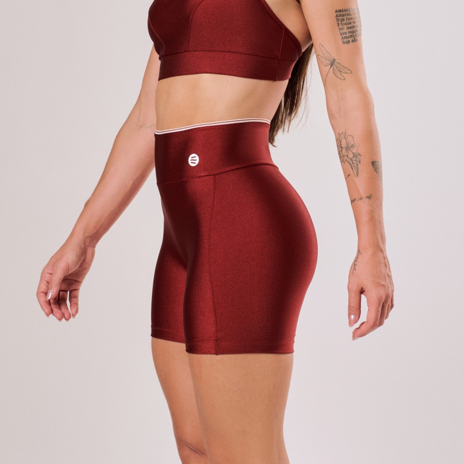 Short Cobre com Detalhe Off White