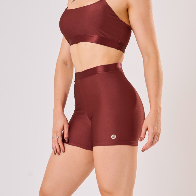 Short Marsala com Elástico