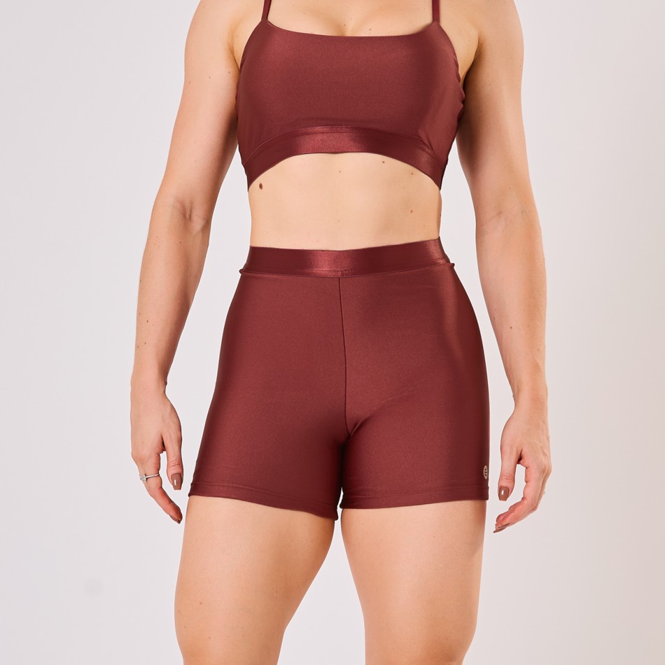 Short Marsala com Elástico