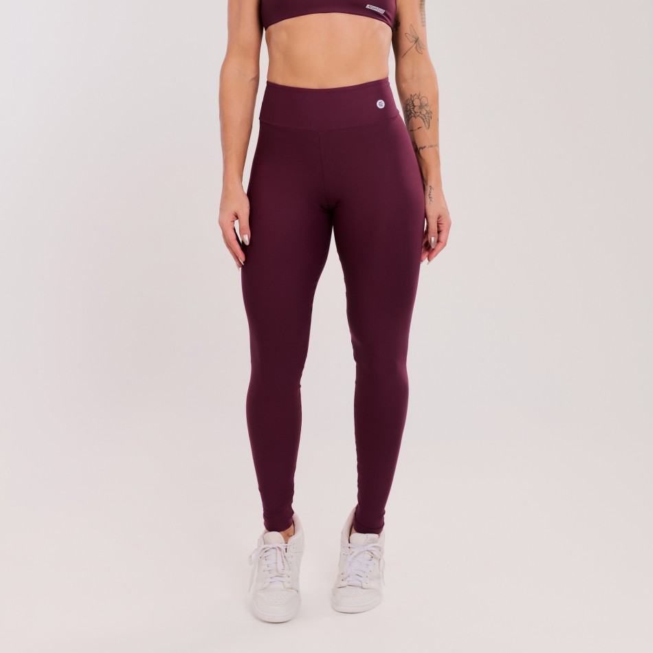 Calça Legging Básica Vinho Rubi
