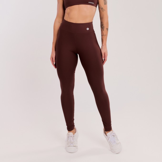 Calça Legging Básica Marrom Escuro