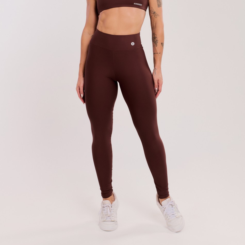 Calça Legging Básica Marrom Escuro