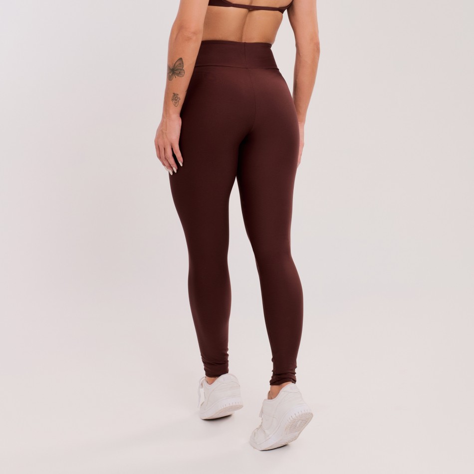 Calça Legging Básica Marrom Escuro