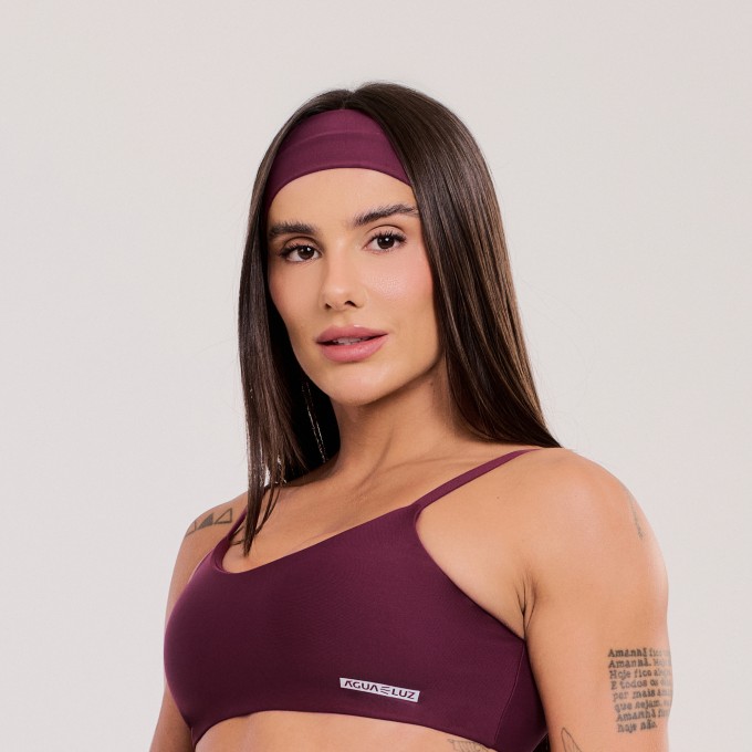 Faixa de Cabelo Esportiva Vinho Rubi