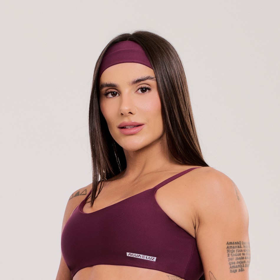 Faixa de Cabelo Esportiva Vinho Rubi