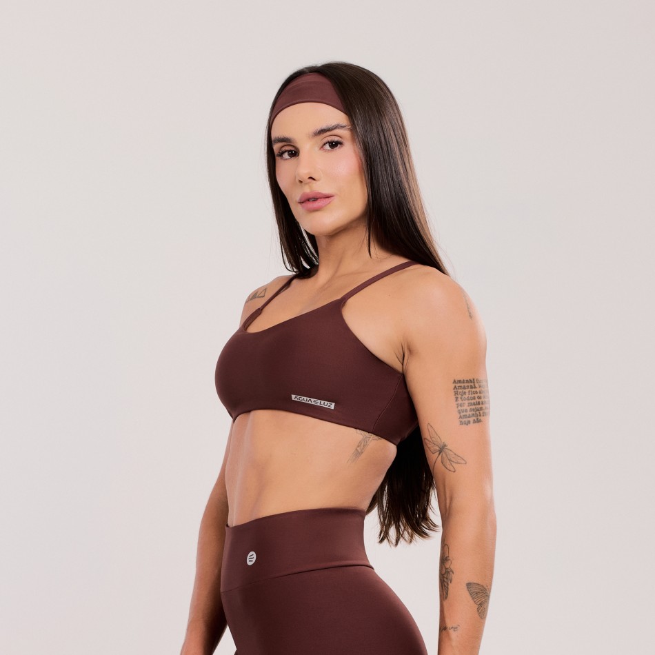 Faixa de Cabelo Esportiva Marrom