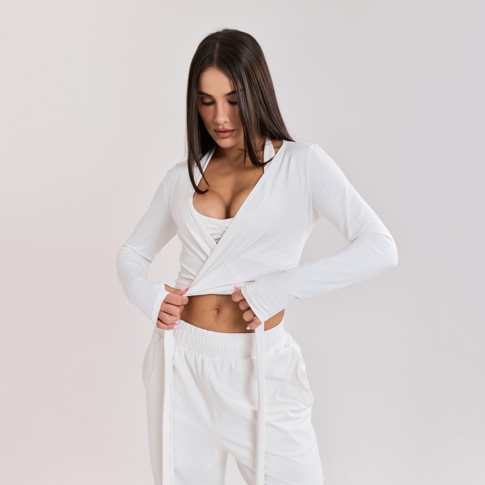 Casaco transpassado Off White