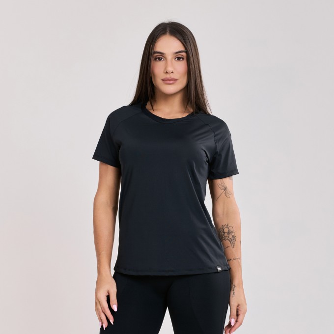 Blusa de manga Curta Preta