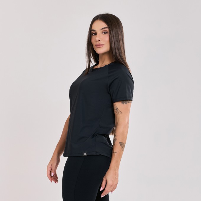Blusa de manga Curta Preta