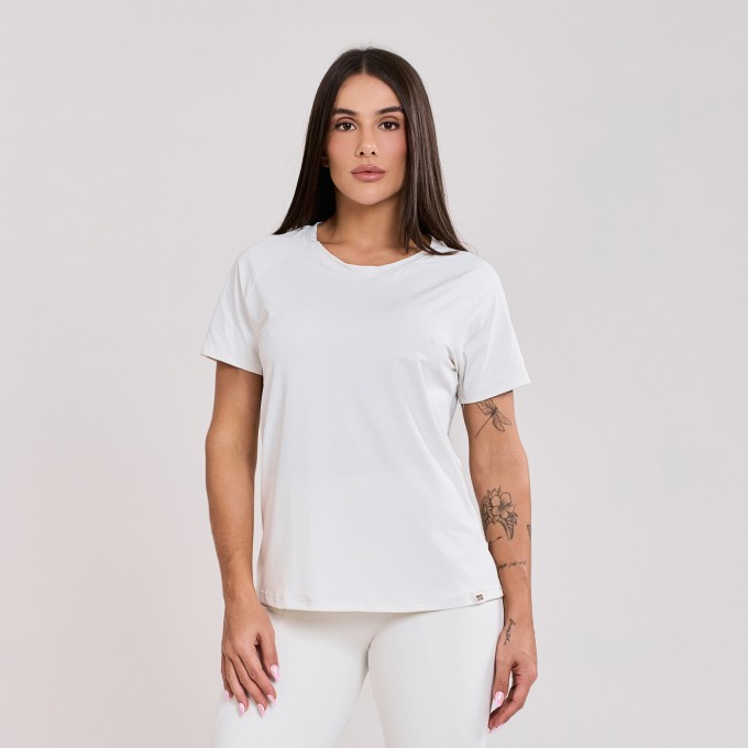Blusa de manga Curta Off White