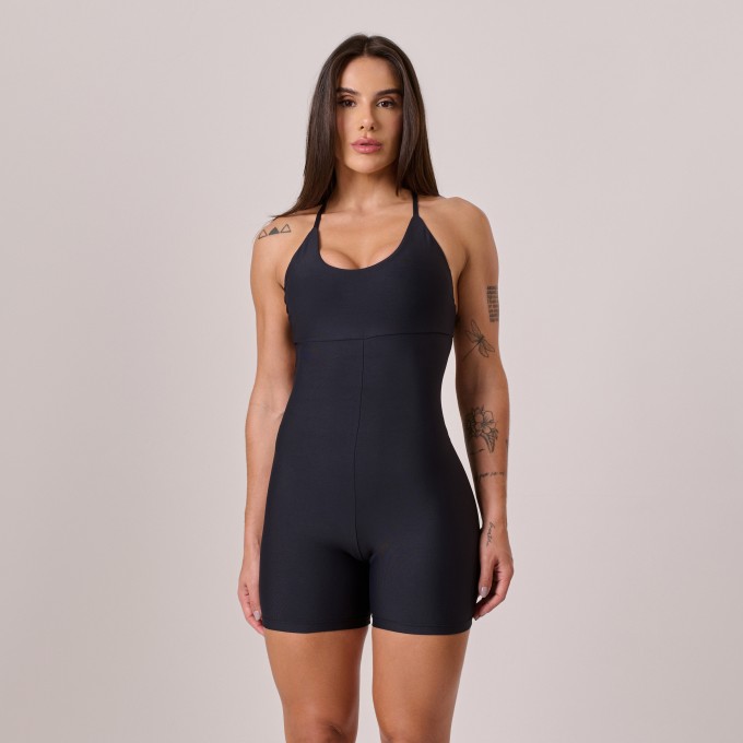 Macaquinho Alça Fina Preto